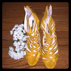 Zara mustard sandals bootie